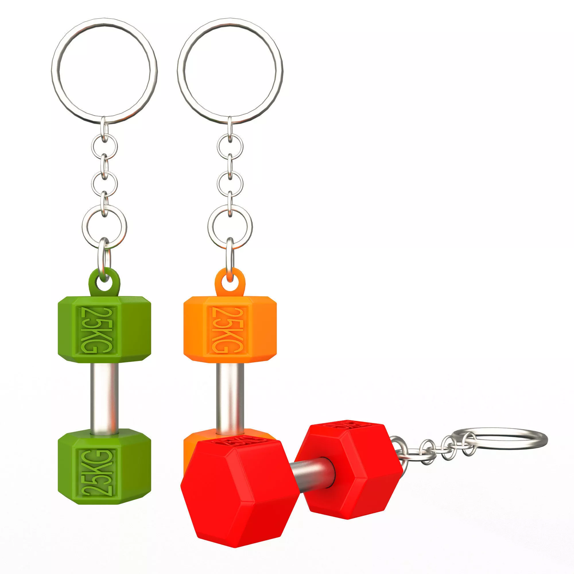 Dumbbell Keychain 3D Print Model Fitness Mini Accessory 01 Free 3D print model