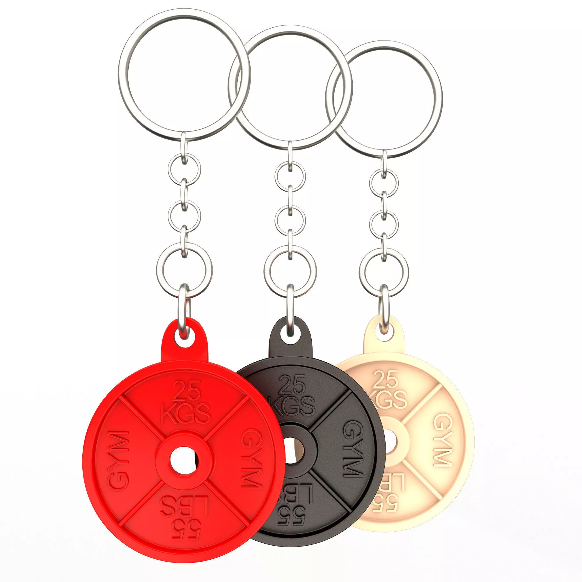Weight Plate Keychain 3D Print Model Gym Accessory Free 3D print model