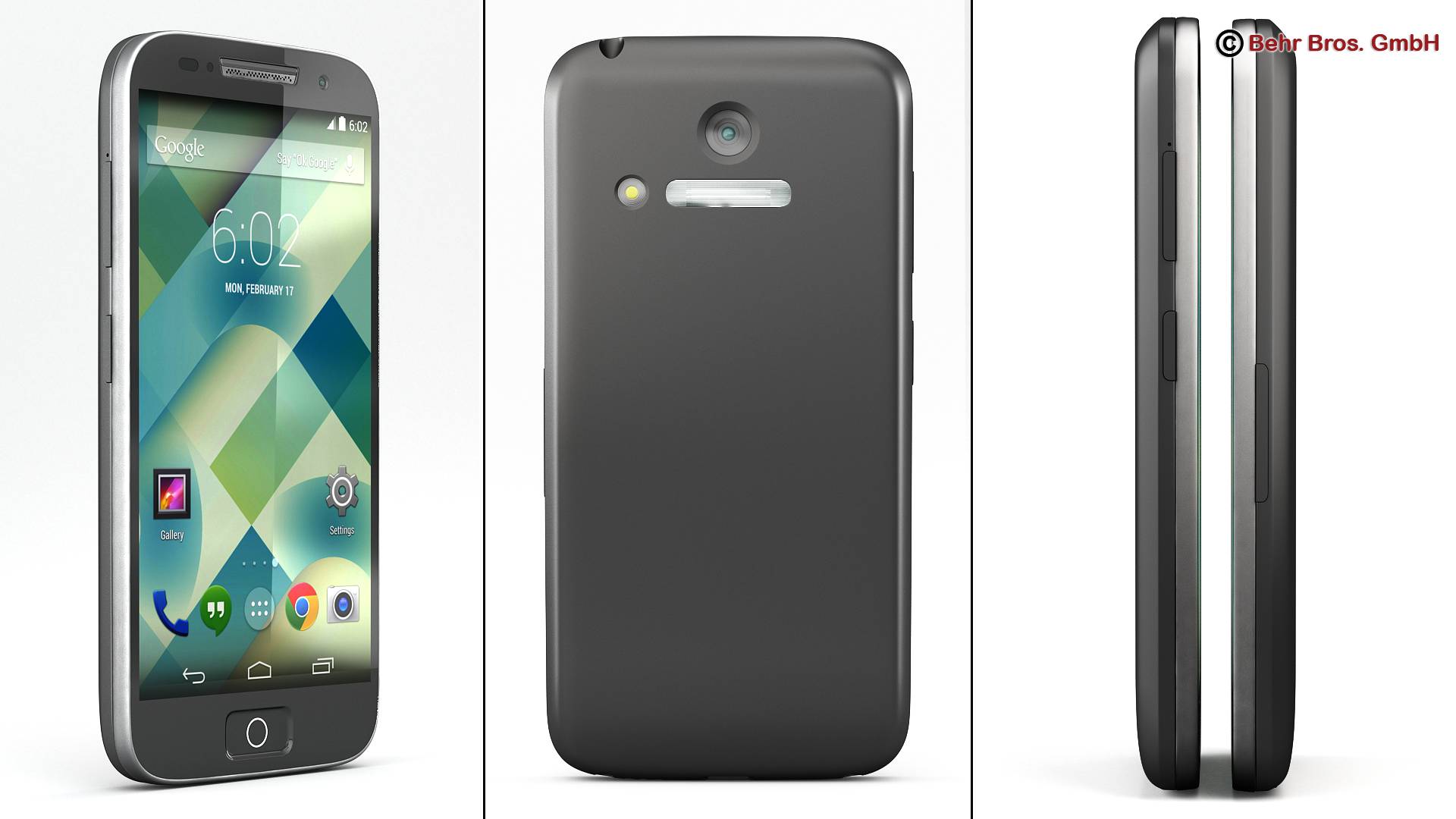 Generic Smartphone 4 Inch 3D model_1