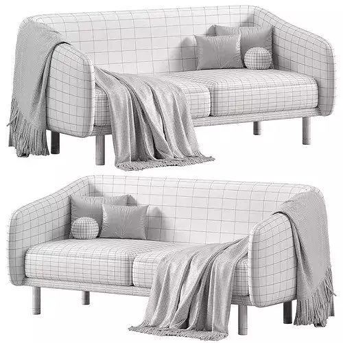 Sofa Corens 3 Happy Emerald by Divan 3D model 7