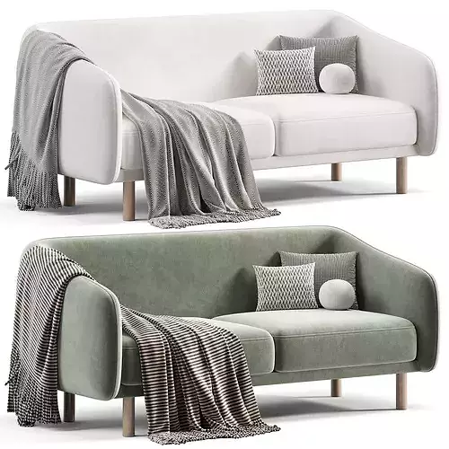 Sofa Corens 3 Happy Emerald by Divan 3D model