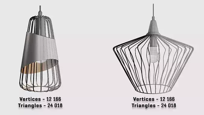 Modern Pendant Light Collection 3D model 2