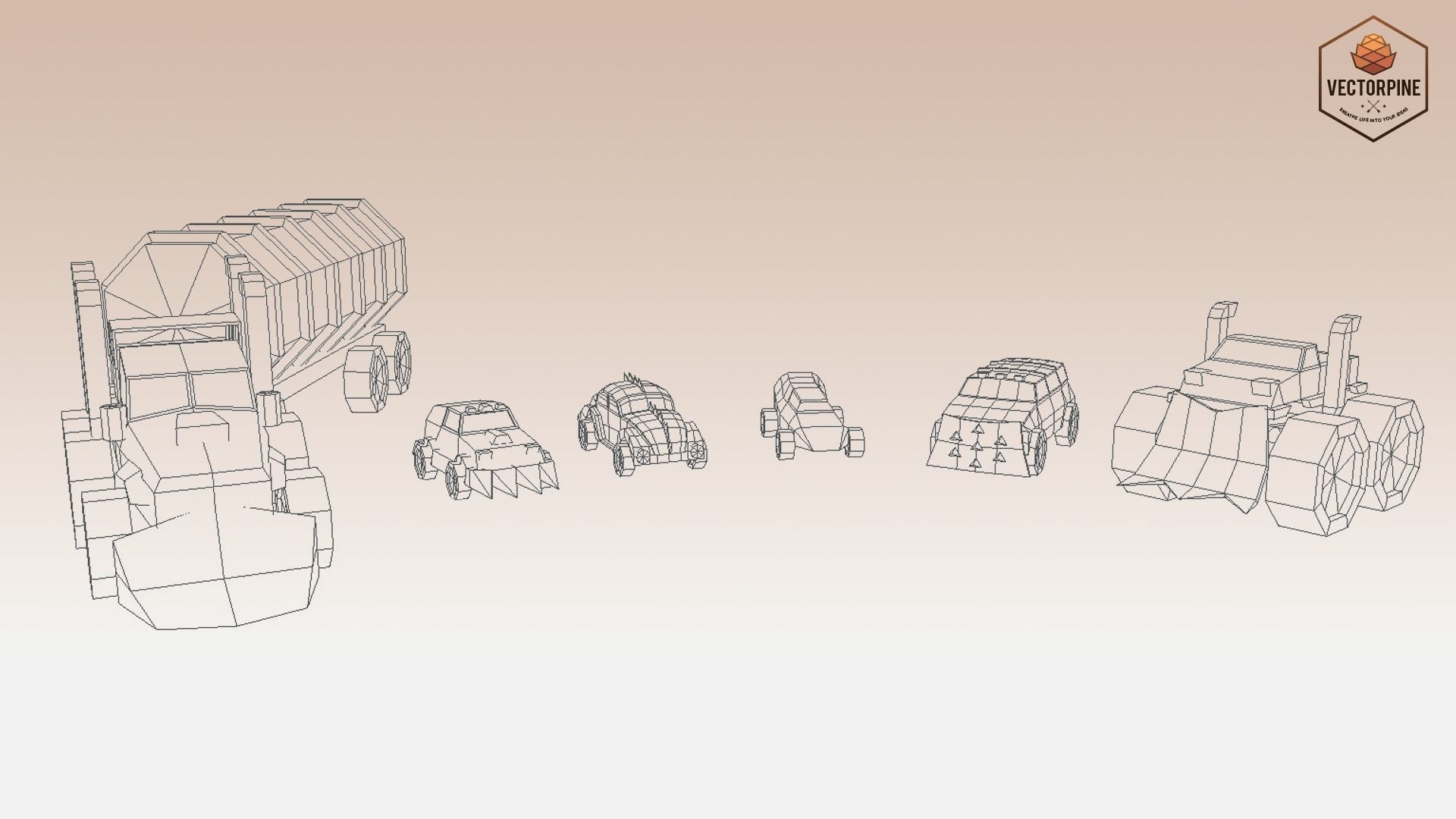 Low Poly Raider Cars Low-poly 3D model_8