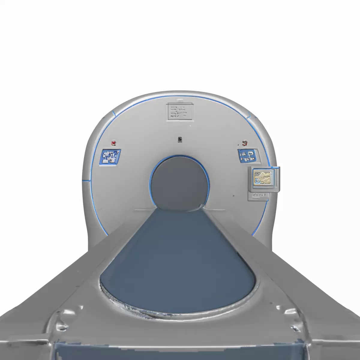 Photorealistic 3D Model of High-Tech Glossy White Medical MRI 3D model