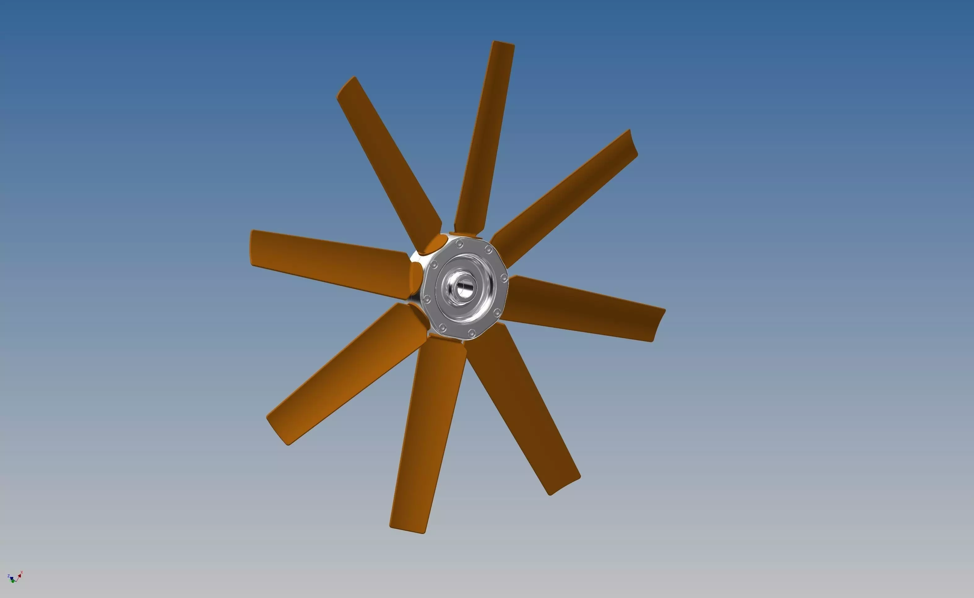 Axial Fan - Variable Pitch - 800mm Dia 3D model_0