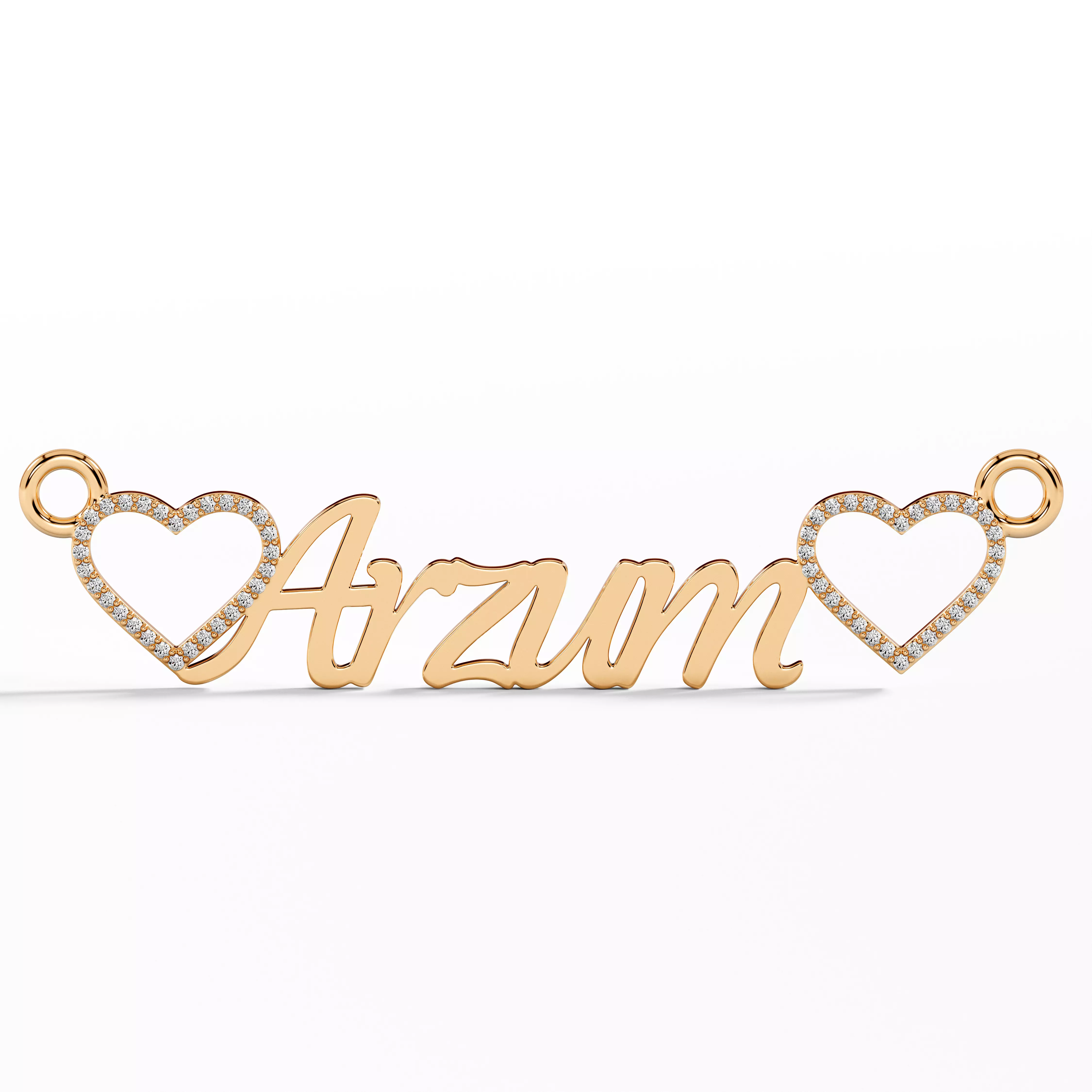Necklace Arzum name diamond 3D print model 3D print model