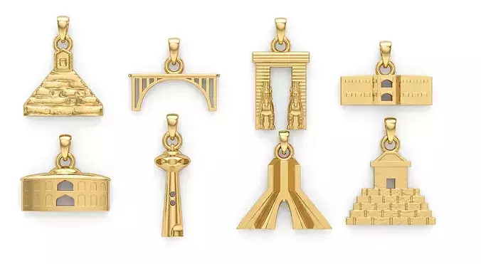 Golden Symbols of Persia Iran  Collection
