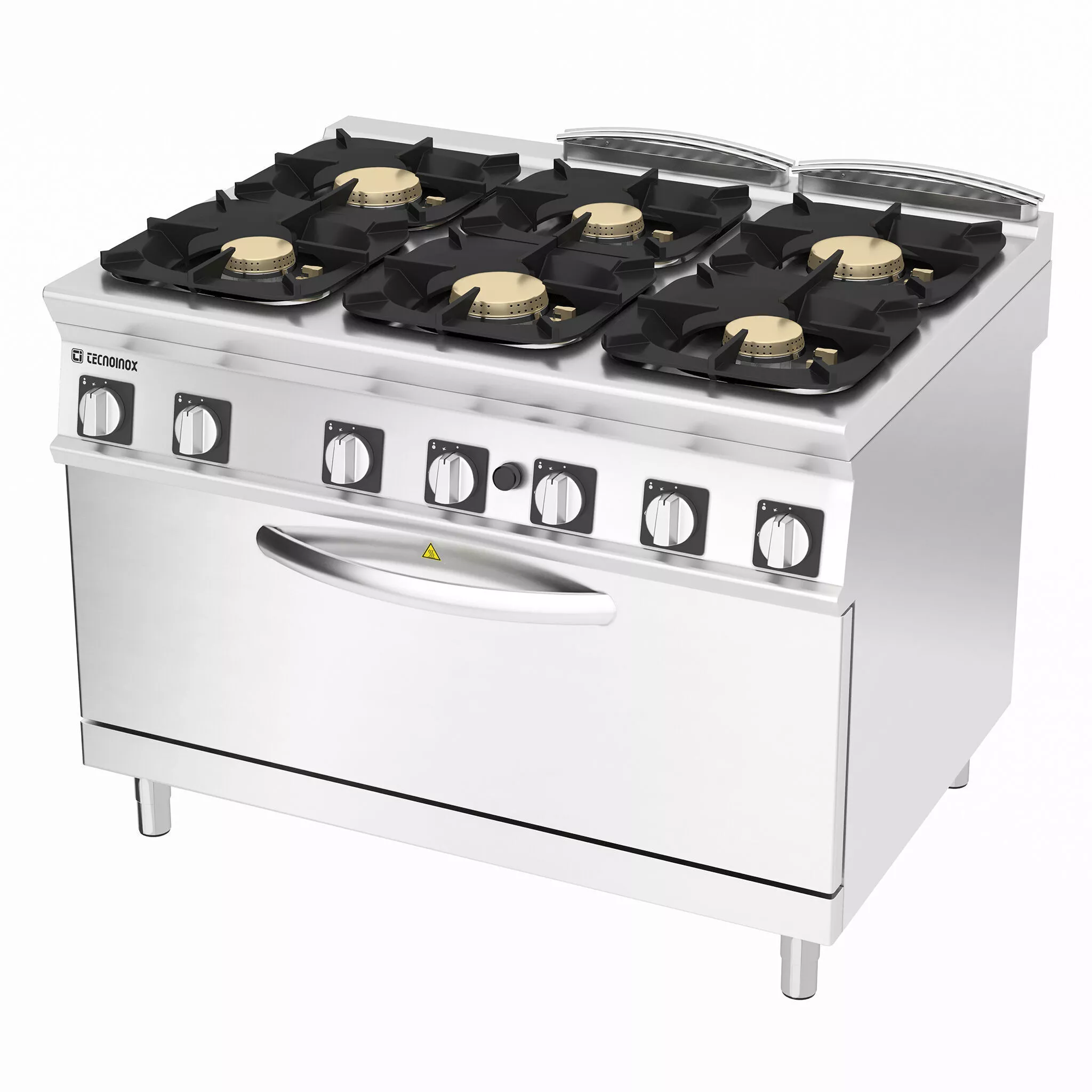 Professional 6-burner gas range with oven Tecnoinox T9 3D model