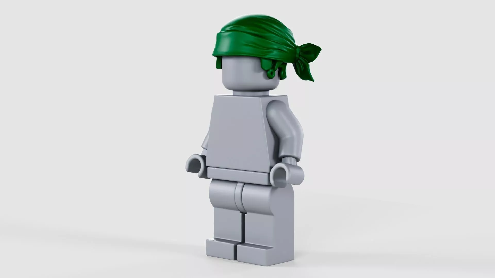 Detailed Lego Minifigure Zoro Bandana Hair 3D model