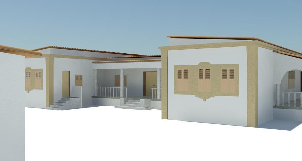 SF-03 house with arches and balconies 3D model_2