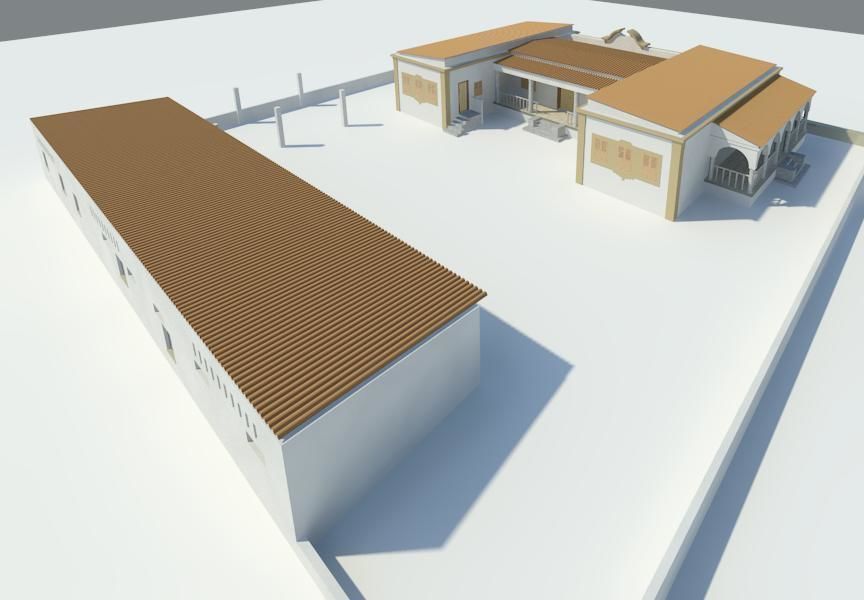 SF-03 house with arches and balconies 3D model_5