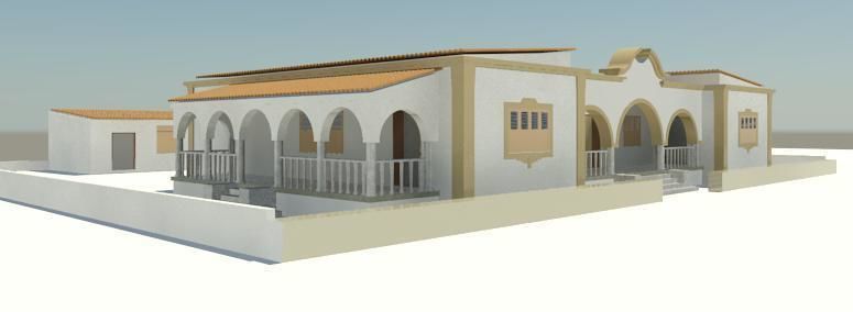 SF-03 house with arches and balconies 3D model_1