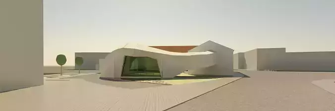 CasaCultura building with curvy shape