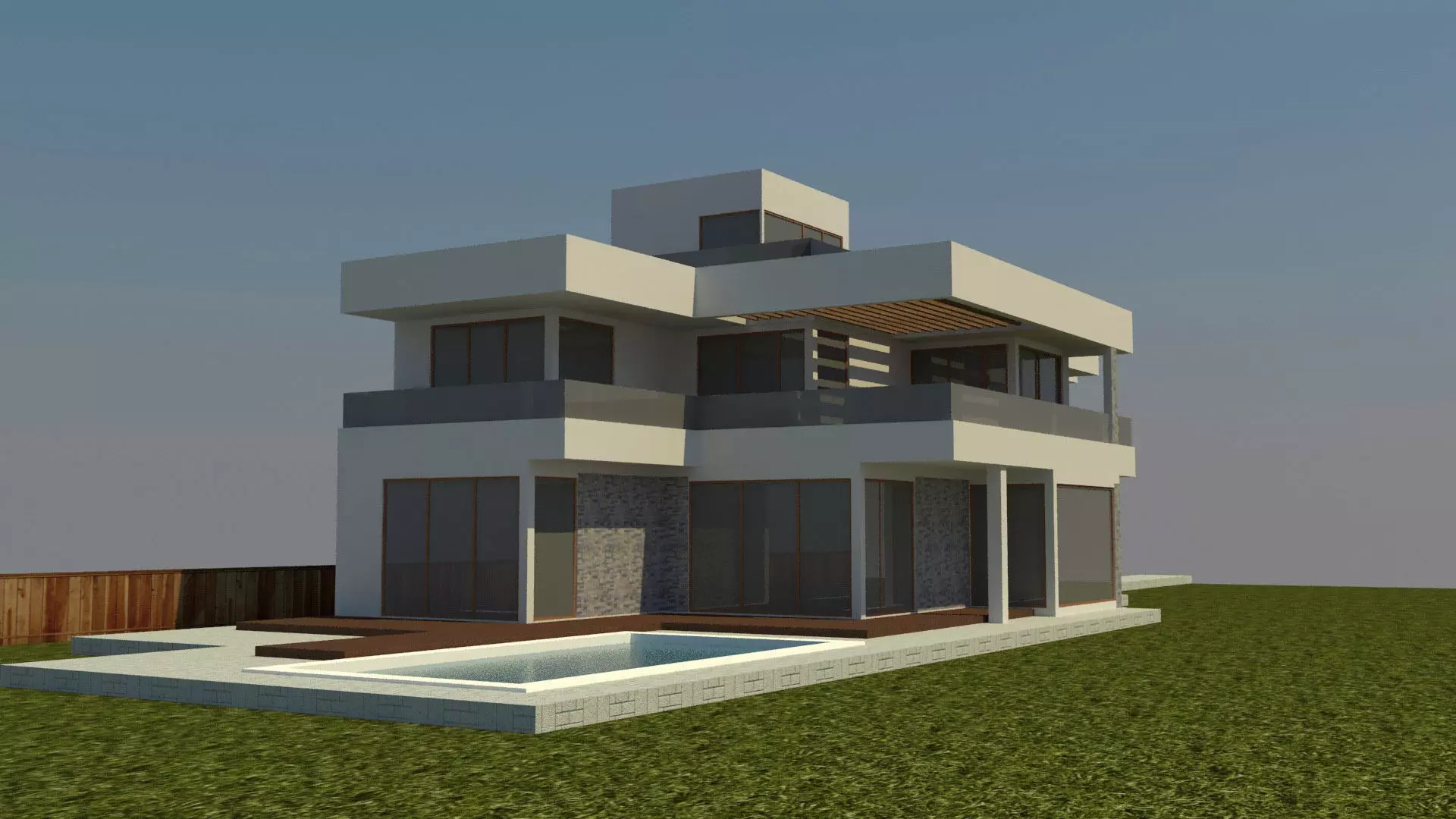 modern house 3D model_0
