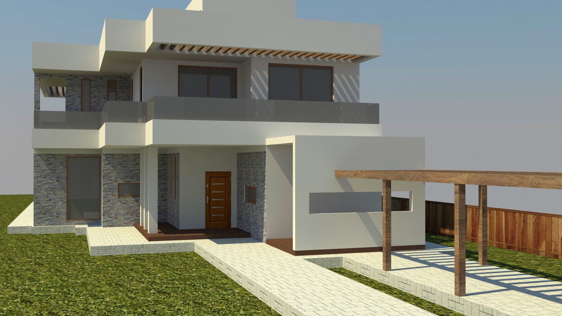 modern house 3D model_2