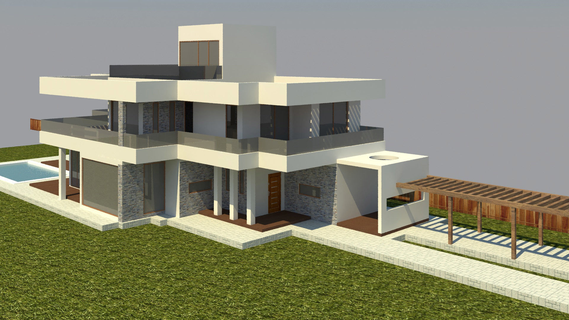 modern house 3D model_3