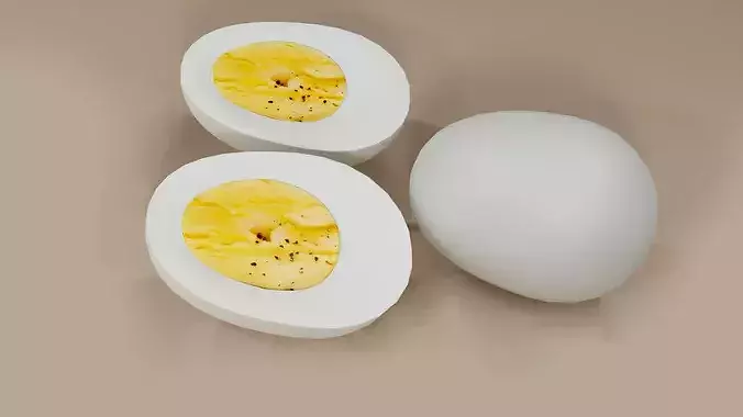 Realistic Egg Food Collection 3D Models Pack PBR Assets Set Low-poly 3D model 5