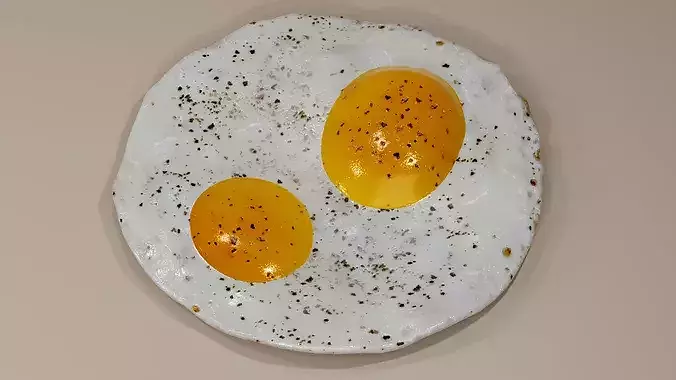 Realistic Egg Food Collection 3D Models Pack PBR Assets Set Low-poly 3D model 2