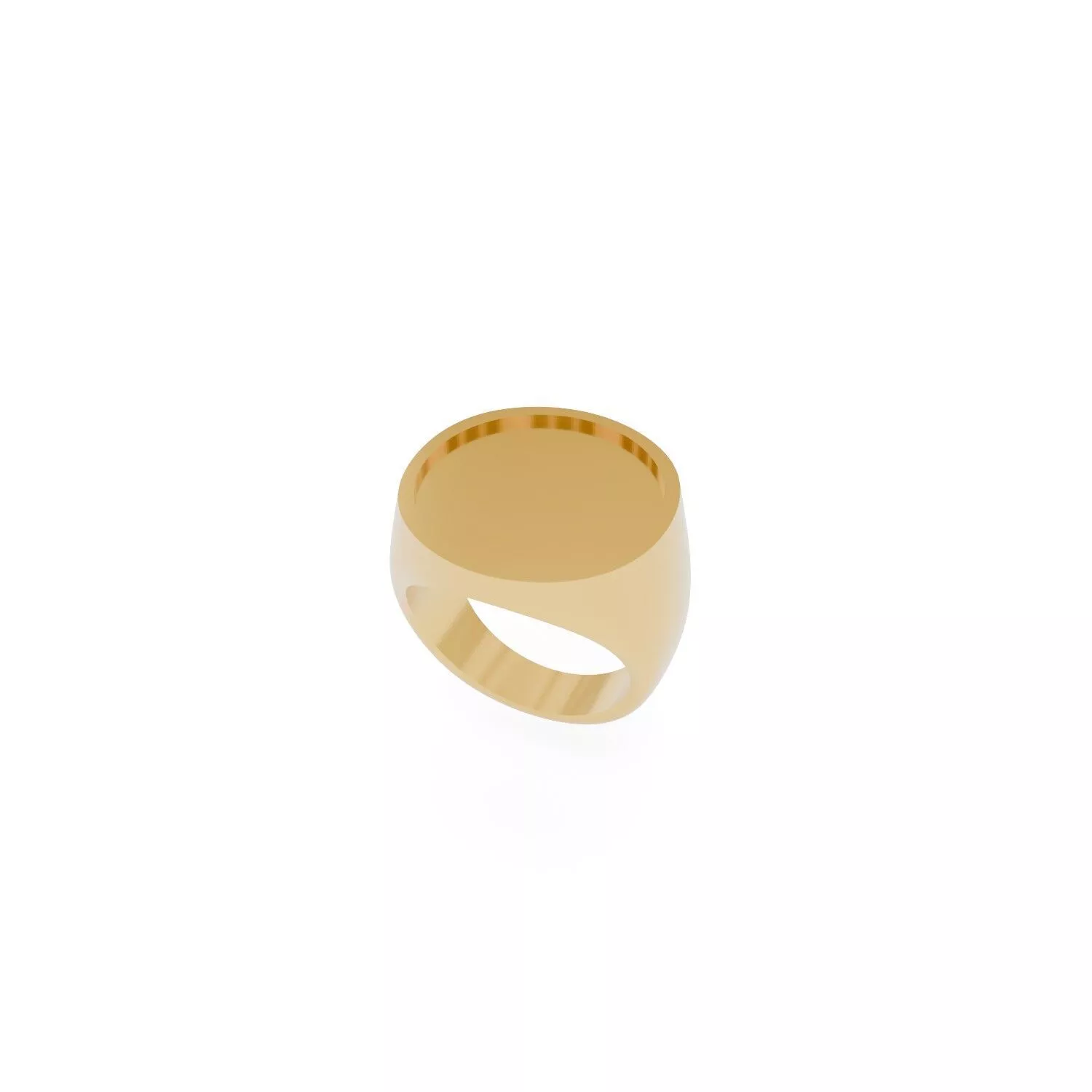 20mm Round Recessed Signet Ring 3d Model 3D print model