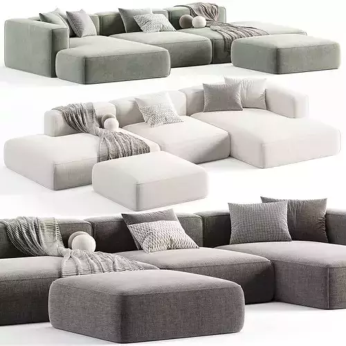 Mononova Roxen Sectional Sofa 3D model 5
