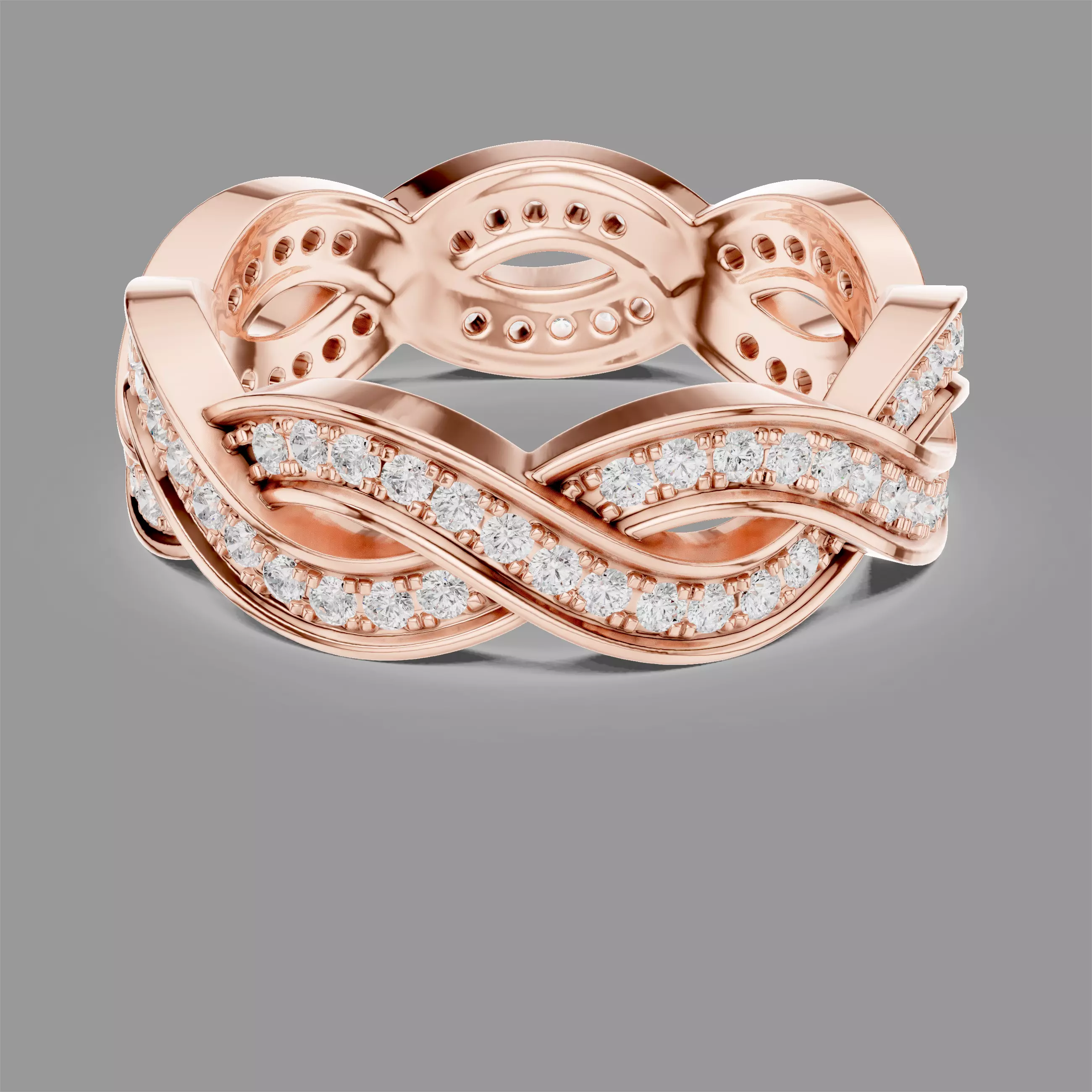 Diamond Band Ring 3D print model