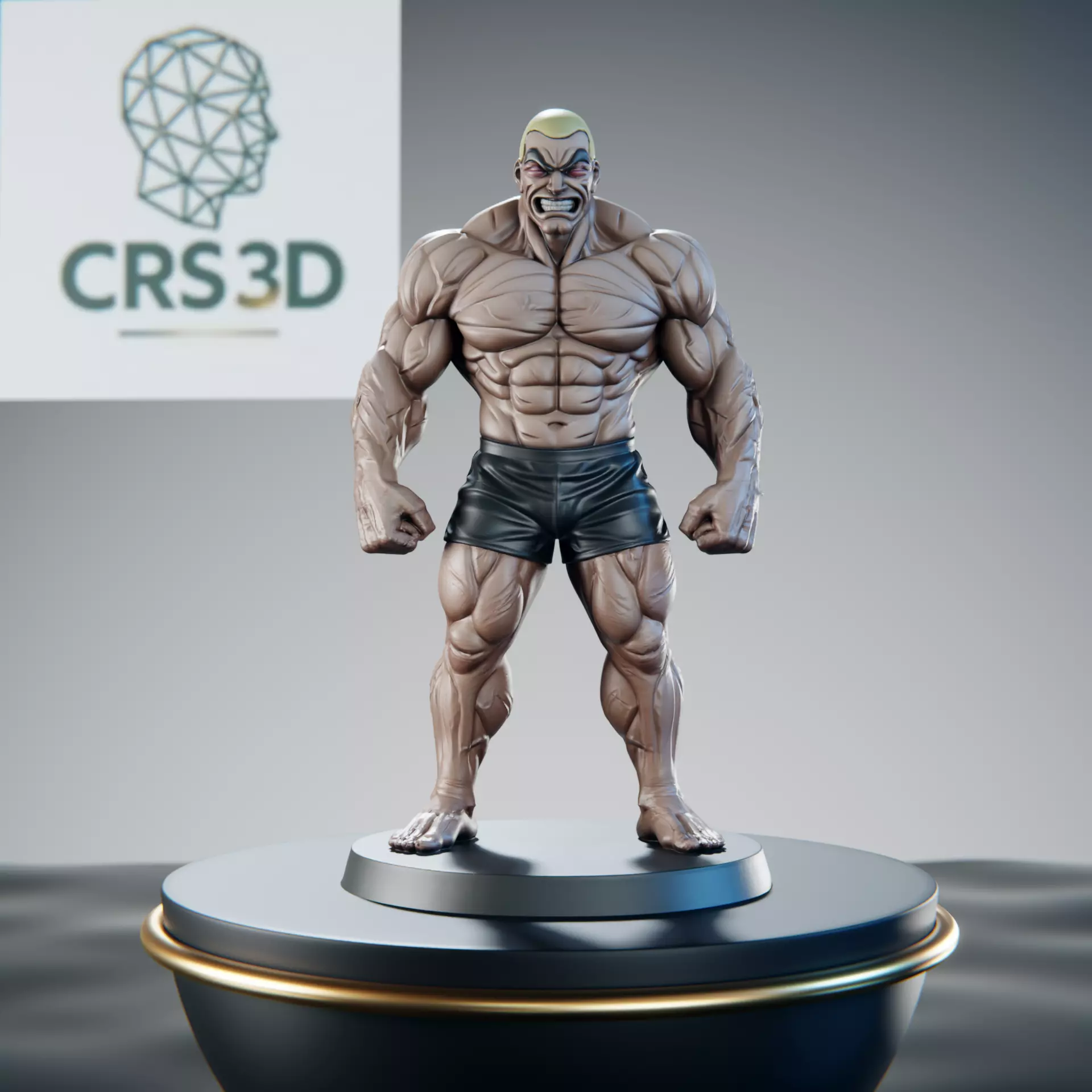 Jack Hammer Hanma Pit Fighter Statue 3D print model