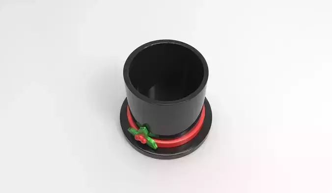 Snowman cap pen holder  Candle holder 3D print model