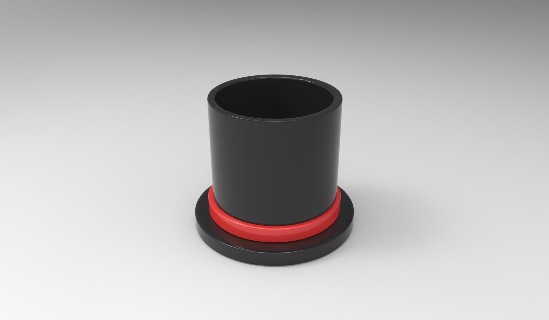 Snowman cap pen holder  Candle holder 3D print model_3