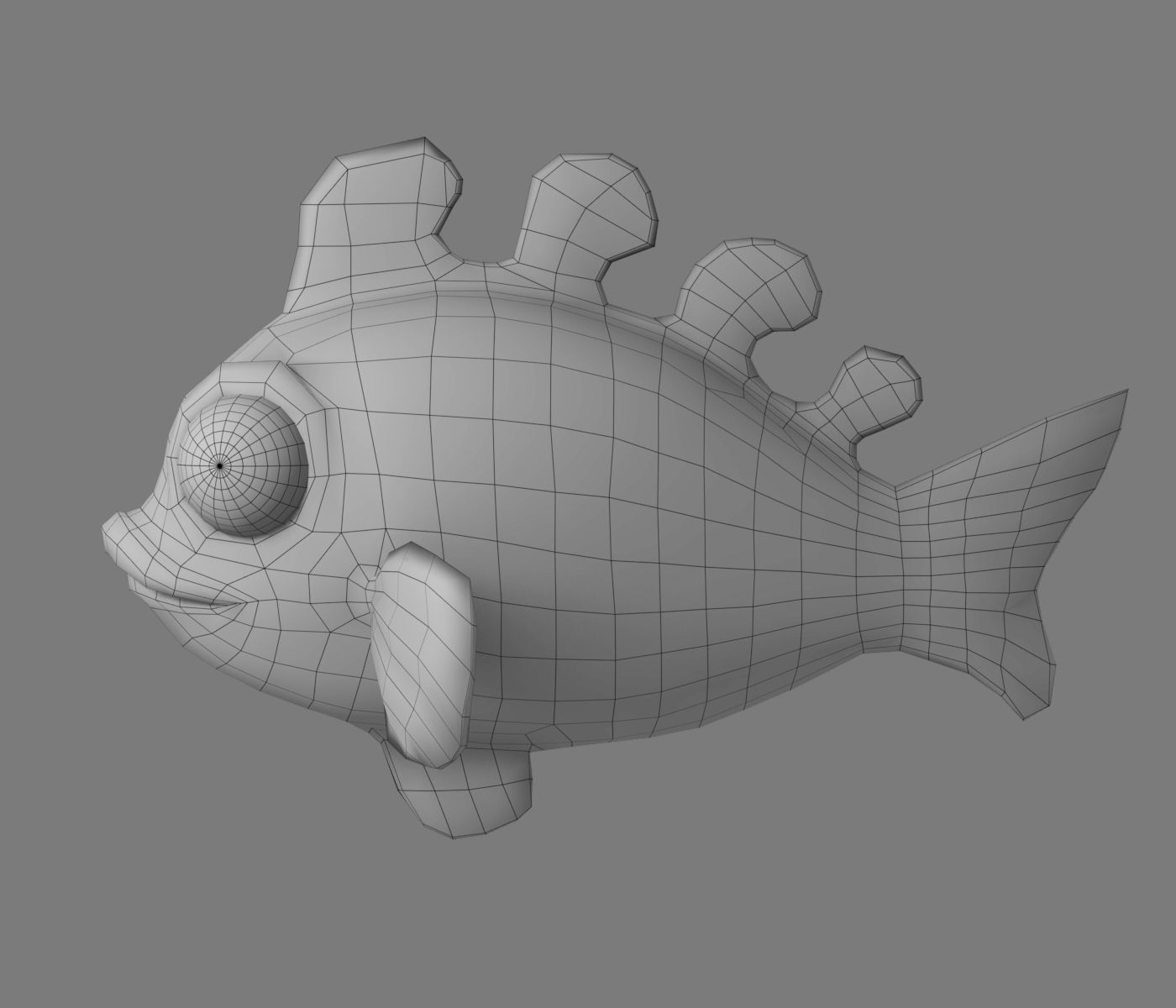 Cartoon Fish02  Rigged Animated 3D model_6