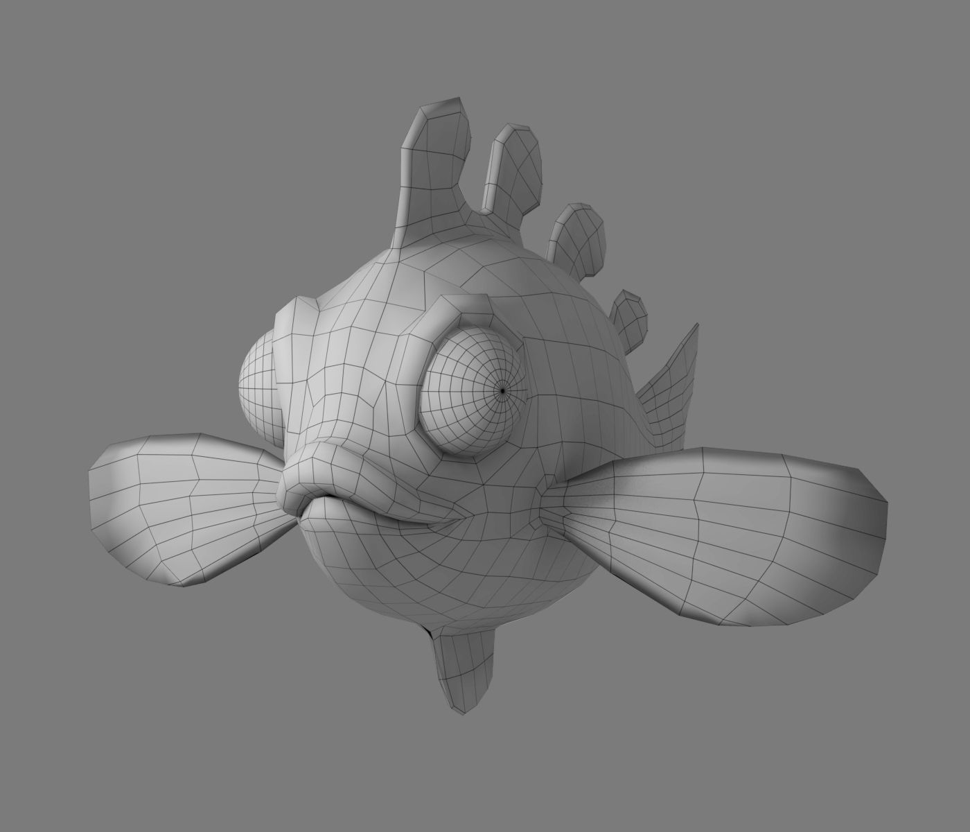 Cartoon Fish02  Rigged Animated 3D model_7