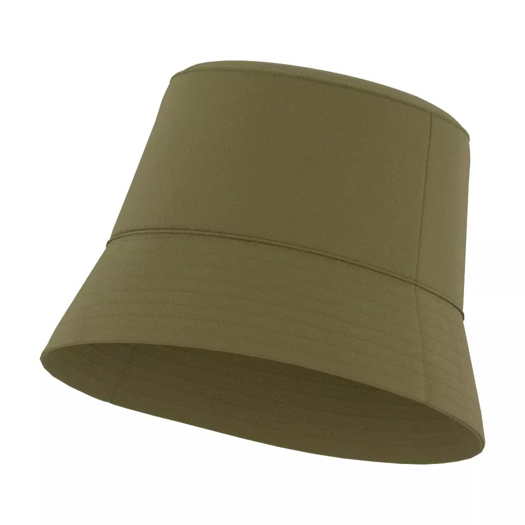 Khaki Polyester Bucket Hat Low-poly 3D model