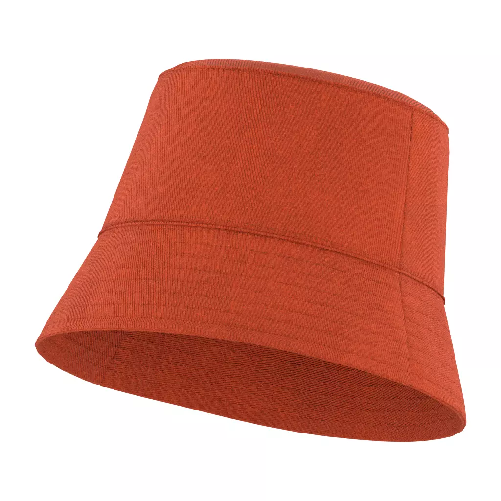 Brown Polyester Bucket Hat Low-poly 3D model