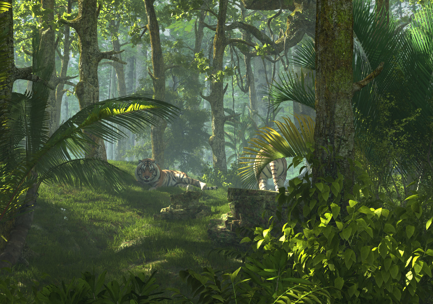 Tiger Forest 3D model_2