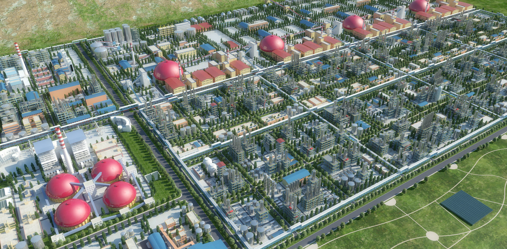 Chemical Plant 3D model_2