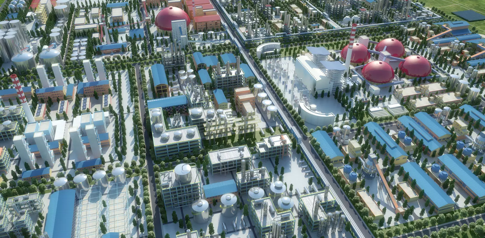 Chemical Plant 3D model_0