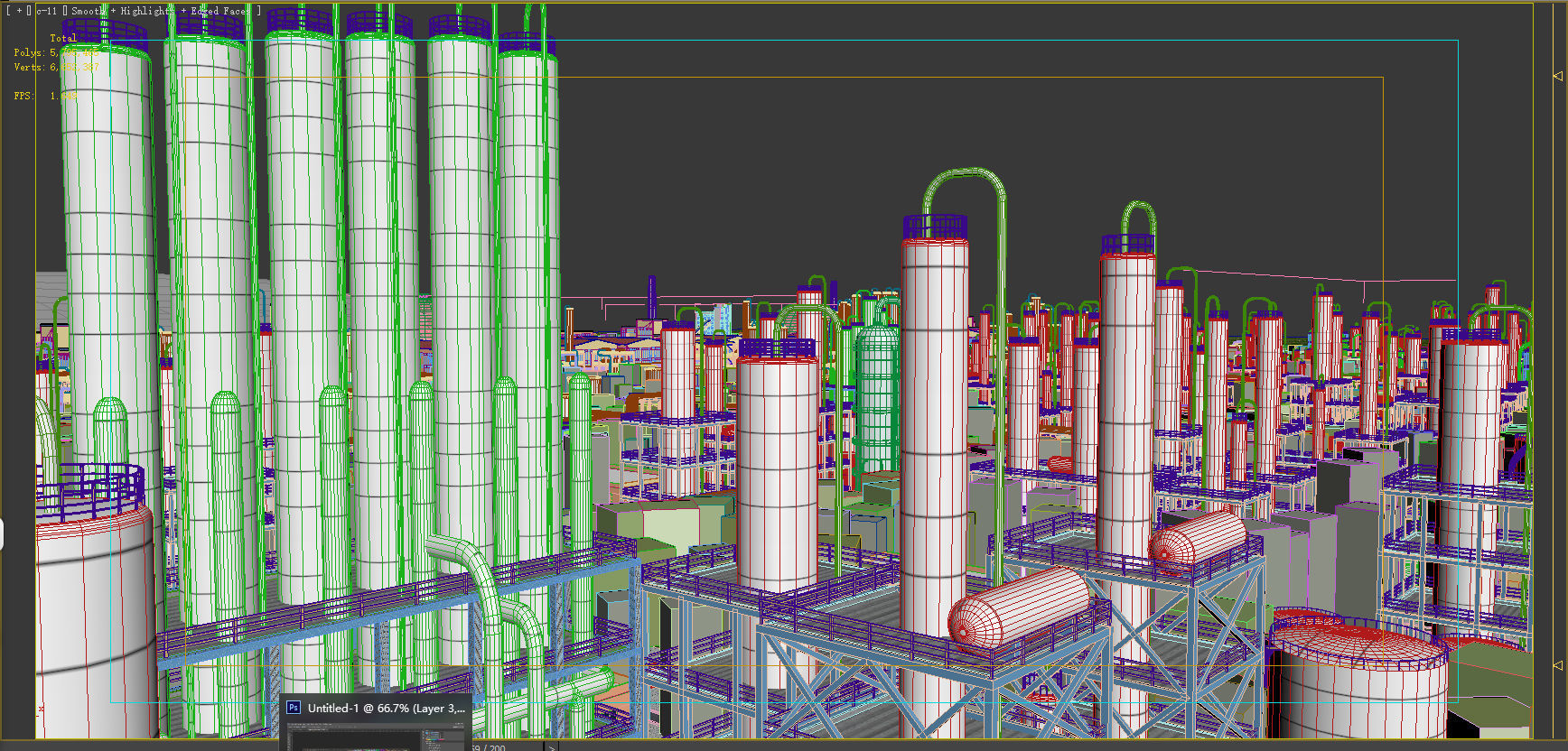 Chemical Plant 3D model_7
