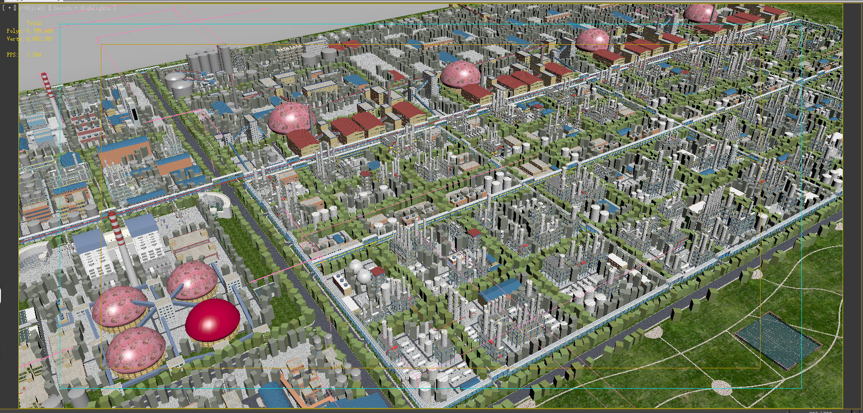 Chemical Plant 3D model_5