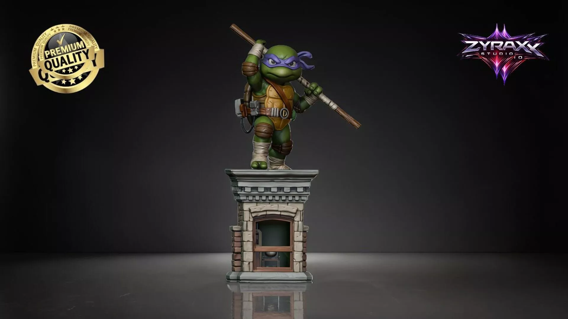 Donatello Chibi STL TMNT Figure Cute Ninja Turtle 3D Print Model 3D print model