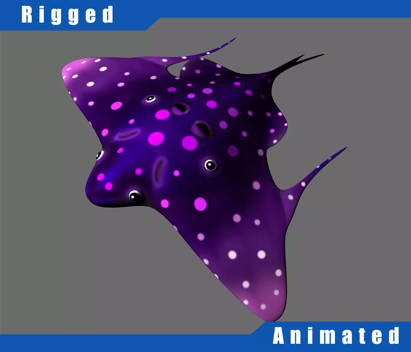 Cartoon Evil Fish 3D model_0