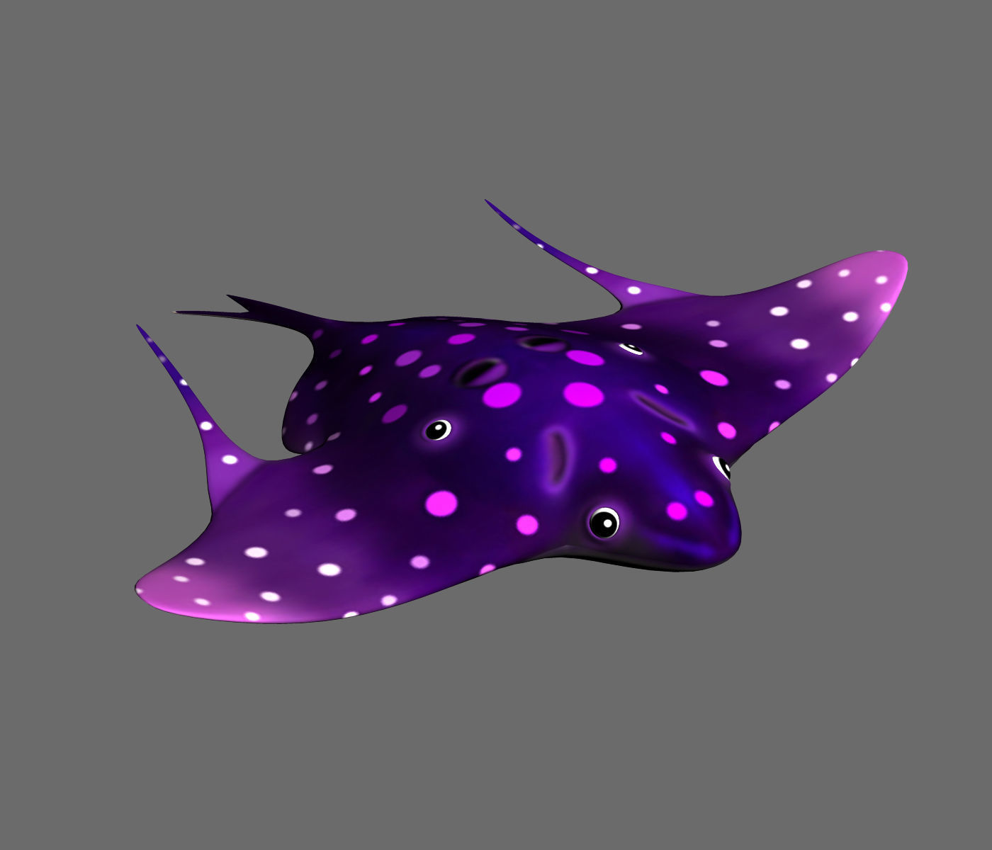 Cartoon Evil Fish 3D model_3