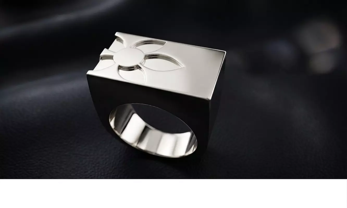 Silver ring sun free 3D print model Free 3D print model