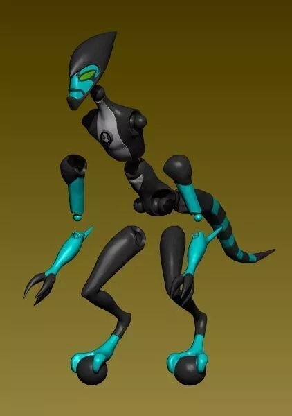 XLR8 - Ben 10 - Articulado 3D print model