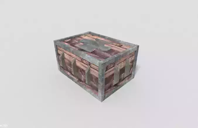 low poly dungeon crate Low-poly 3D model