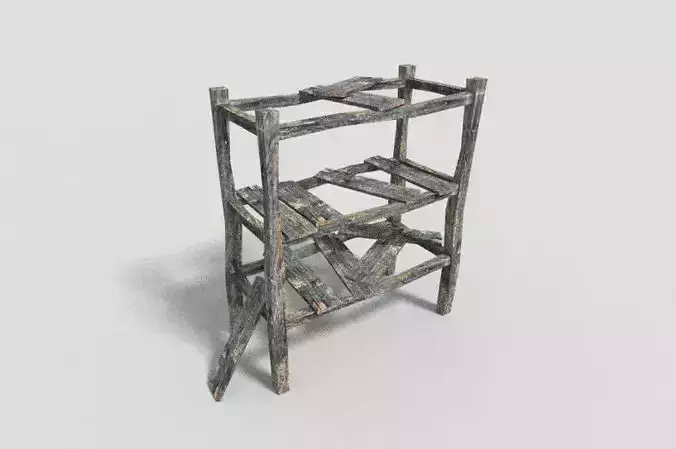 low poly dungeon shelf