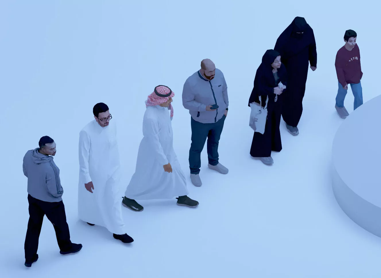 Saudi People Entourage Revit template Free 3D model