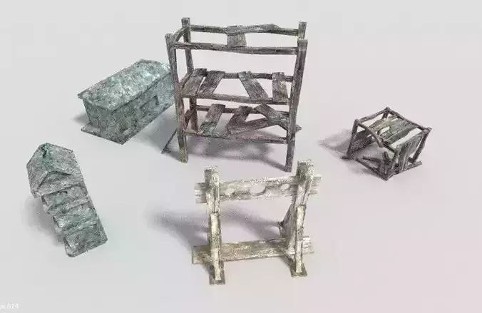 5 low poly dungeon props pack 1