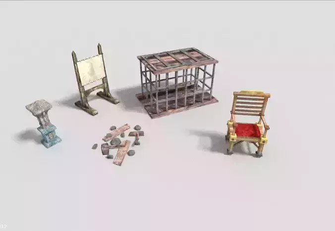 5 low poly dungeon props 3