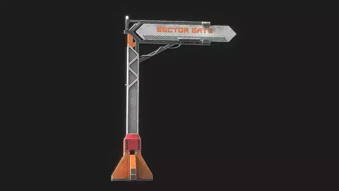 Sci Fi Road Sign Frame v3