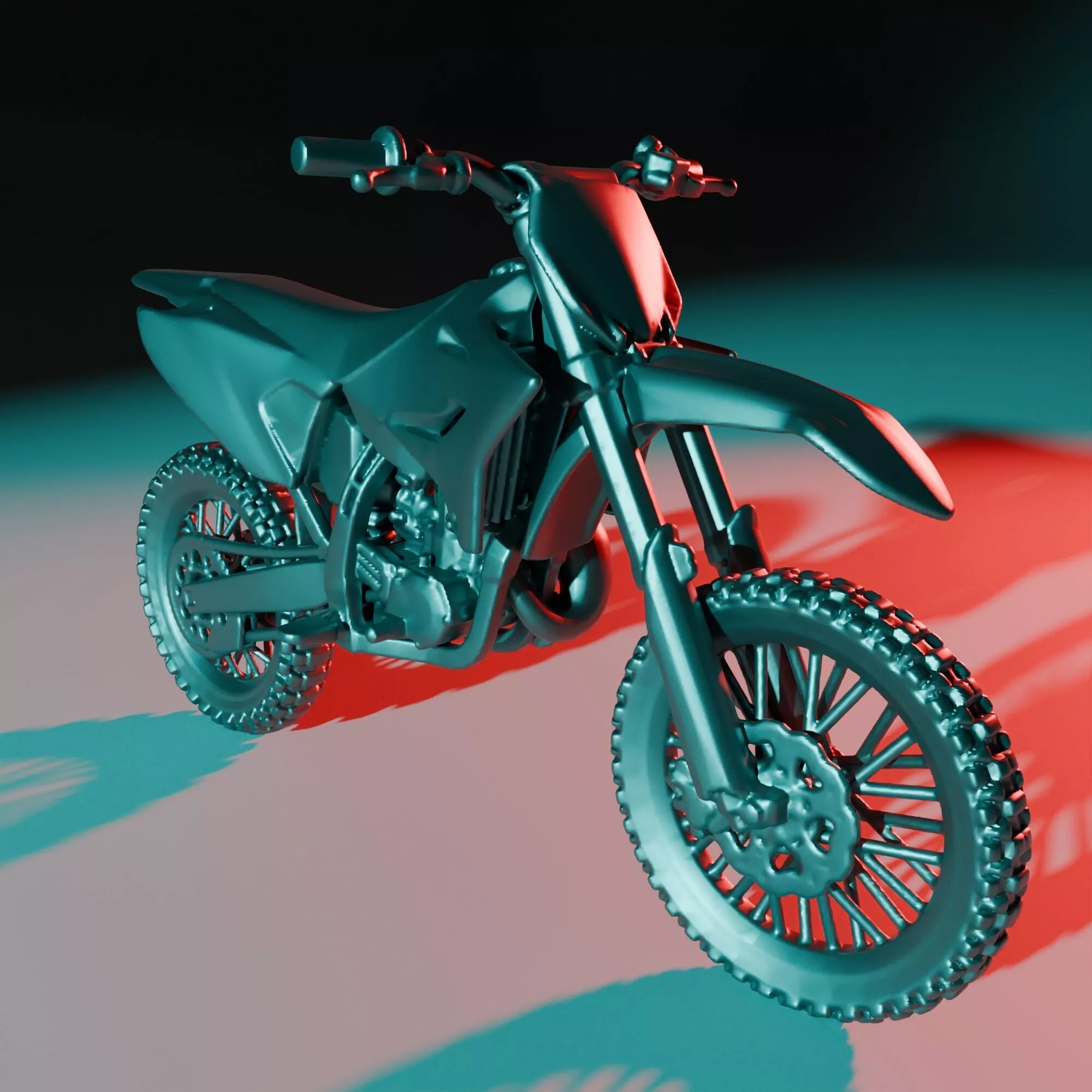 Yamaha YZ 250 3D Printable STL Model Motocross Motorcycle 3D print model