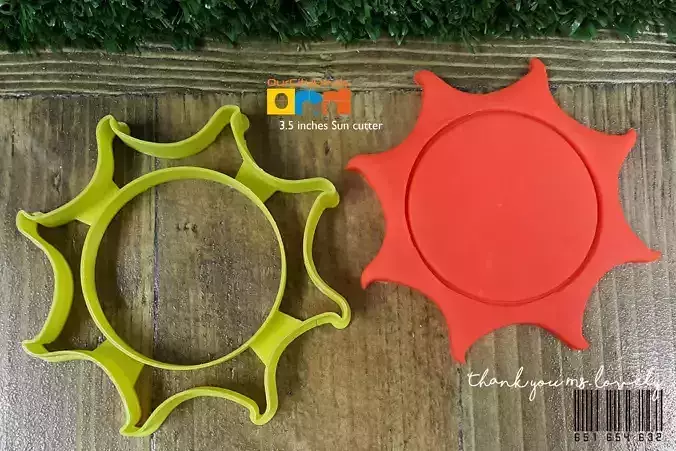 Sun Burst cookie cutter 3D print model